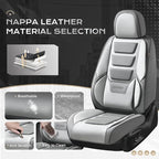 Coverado Car Seat Covers, Front Covers for Cars, Car Seat Cover Front Seats, Automotive Seat Cover, Waterproof, Leather Car Seat Cushion, Universal Interior Covers Seat Protectors for Most Cars