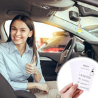 100 Sets Car Diffuser Bottles Empty Bulk Hanging Car Air Freshener Diffuser Bottles Glass Perfume Holder with Instruction Cards for Essential Oil Wedding Bridal Birthday Gifts (Cylindrical)