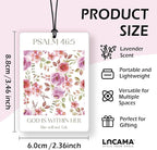 Lacama Pink Flower Christian Car Air Freshener 3Pcs, Watercolor Floral Bible Verse Cars Scents Air Freshener for Women Girls Gifts, Flower Religious Car Accessories Interior Mirror Decor Hanging