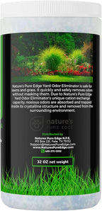 Nature's Pure Edge Yard Odor Eliminator. Perfect for Artificial Grass, Patio, Kennel, and Lawn. Instantly Removes Stool and Urine Odor. Long Lasting. Kid and Pet Safe.