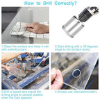 12 Pcs Diamond Drill Bits for Ceramic, Diamond Hole Saw Drill Bit Set Kit, Premium Glass Drill Bit for Bottles, Pots, Marble, Granite Stone, Tile Cutting 0.16 Inch - 1.18 Inch（4 mm - 30 mm） YLYL