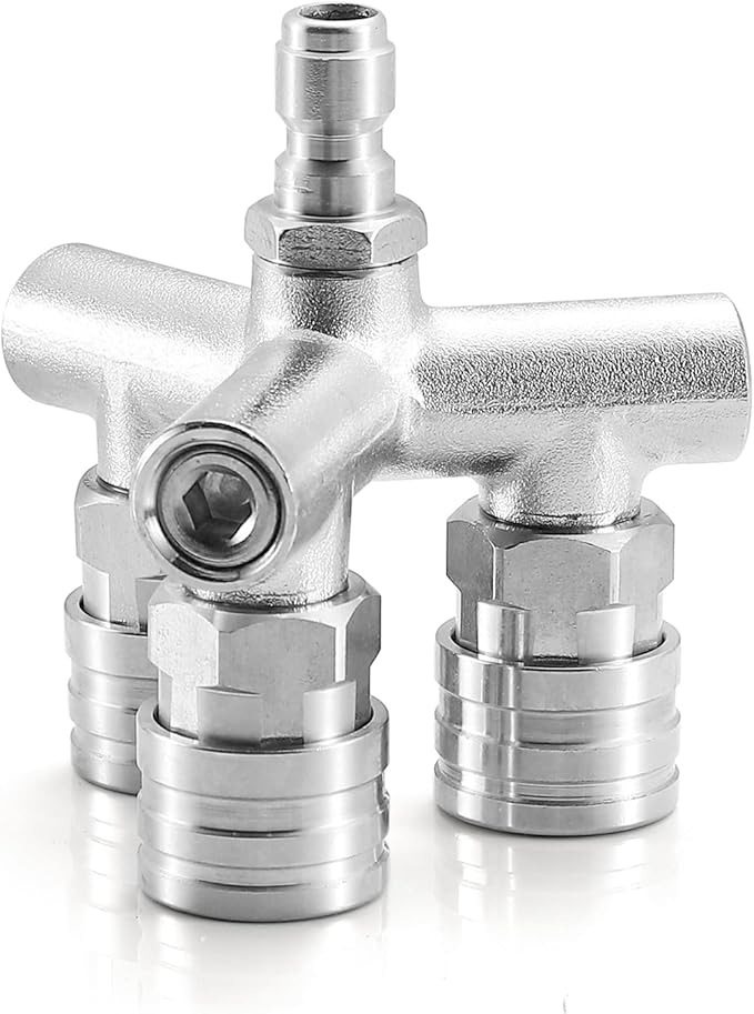 Triple Pressure Washer Tips, 3-in-1 Power Washer Nozzle, 3 Nozzle for Pressure Washing with 6PCS Pressure Wash Spray Nozzles (0 ° Red & 40 ° White), 1/4" Quick Connect, 5000 PSI