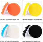 Car Buffer Pads 6 Inch Buffing Polishing Pads, 11 Pcs Drill Buffing Kit, Auto Polisher Pads Car Foam Drill for Automotive Polishing, Waxing, Sanding, Sealing Glaze