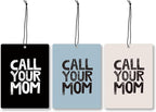 Mancheng-zi Call Your Mom Car Air Freshener 3Pcs, College Girls Guys Boys Gag Gifts Air Freshener Hanging for Dorm Cars Closet Drawer or Books, Funny Cute Car Accessories Mirror Decor for Women