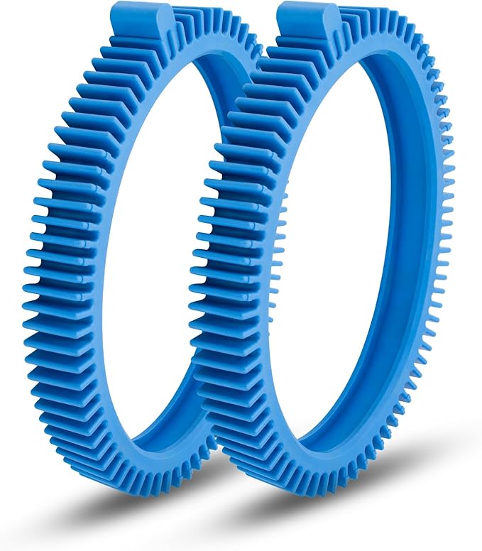 Pool Cleaner Tires with Super Hump Compatible with Hayward Poolvergnuegen 2X 4X Pool Vacuum Wheels, 896584000-143 Blue Front Tire Also fit for Hayward Phoenix Pressure Pool Cleaner Parts 2 Pack