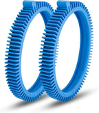 Pool Cleaner Tires with Super Hump Compatible with Hayward Poolvergnuegen 2X 4X Pool Vacuum Wheels, 896584000-143 Blue Front Tire Also fit for Hayward Phoenix Pressure Pool Cleaner Parts 2 Pack