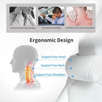 Car Neck Pillow for Tesla Model Y/3/S/X/Cybertruck Memory Foam Headrest Pillow Ergonomic Design Neck Support Seat Headrest Softness Comfortable Car Pillow (White, 1 Pack)
