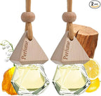Car Air Freshener Hanging Diffuser – Long-Lasting Essential Oil Scent (Up to 60 Days) – Non-Toxic & Eco-Friendly – 2-Pack Auto Fresheners Made in USA