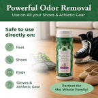 FOOT SENSE All Natural Foot & Shoe Powder, Foot Odor Eliminator for Long-Lasting Odor Control Lasts up to 6 Months, Disinfects & Deodorizes, Safe for Men, Women, Kids, Athletes, 100g
