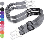 IBWell Dog Seat Belt for Car with Elastic Bungee Leash, Car Leash Car Seat Belt for Dogs (Grey, 2PCS-27.6")
