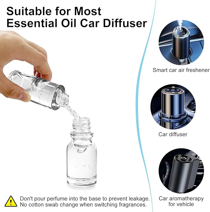 Amor Lyris 2 Packs Essential Oil Refill for Smart Car Air Freshener, 3.5OZ Car Diffuser Refill, Aromatherapy Perfume Refill Can be Used for 4-8 Months, Made with Natural Plant Extracts, Cologne