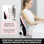 LIQUN Memory Foam Seat Waist Pillow, for Office Chair, Car, Game Chair Lower Back Pain Relief and Improve Posture Lumbar Support Pillow, (Black)