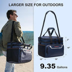 EVERFUN Small Cooler Bag 24/48 Can Insulated Lunch Box Double Deck Soft Leak-Proof Waterproof Collapsible Ice Chest for Men Women Work Travel Car Trip Picnic Beach