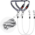 2 Pack Chew Proof Dog Seat Belt with Steel Cable, 2 in 1 Car Harness for Medium & Large Dogs Chewer Heavy Duty Dog Seatbelts