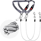 2 Pack Chew Proof Dog Seat Belt with Steel Cable, 2 in 1 Car Harness for Medium & Large Dogs Chewer Heavy Duty Dog Seatbelts