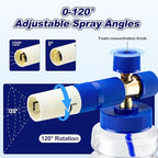 REALYOU Foam Cannon, Foam Cannon for Pressure Washer with 1/4 Inch Quick Connector, Additional 1.1mm Orifice Nozzle and 1L Bottle
