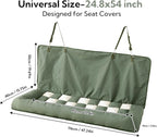 Soulbond Backseat Dog Bed for Car Hammock, Thick Soft Dog Car Seat Cover for Back Seat, Non-Slip Pet Travel Bed for Cars, SUVs & Trunks, Dark Green