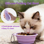 Large Portable Cat Travel Litter Box with Lid,Silicone Folding Bowl & Little Scooper, Leak-Proof and Foldable Travel Cat Litter Box for Hotels, Car and Camping, Odor-Free & Waterproof, 20x14x6.5''