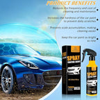 300ml Nano Car Coating Spray Kit, Nano Hydrophobic Ceramic Coating, Auto Paint Protection, Ceramic Coating for Cars Includes Microfiber Cloth(1PC*300ml +1*Sponge+1*Cloth)