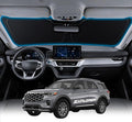 Wigoo for Ford Explorer Windshield Sunshade [OEM Design, 100% Sun Blockage] Foldable Heat Insulation Sun Shade with Storage Bag, for Ford Explorer (2020-2026), Silver Coating