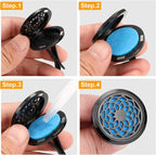 2 Pieces 316l Car Aromatherapy Essential Oil Diffuser Air Freshener with Vent Clip 48 Felt Pad Christmas Gift for Women Men(Cloud, Sunflower Patterns)