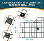ERYTLLY Dog Car Barrier for SUVs, Vehicles, Dividers, Adjustable Heavy-Duty Wire Pet Gate, Foldable Car Pet Barrier with Mesh Bag, Car Accessories Safety Travel, for Cargo Area 36.6" to 64.5" Width
