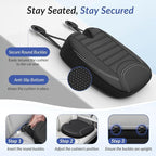 ZIKEE All-Season Car Seat Cushion for Comfortable & Safe Driving, Breathable Seat Cushion for Car with Ventilated Channel & Mesh Cover, Memory Foam for Sciatica, Tailbone & Back Pain Relief, Anti-Slip