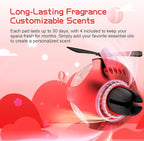 Red Bear Car Air Freshener with 6-Color Auto Light Up & 4 Scented Pads – Light Fragrance, Decorative Auto Accessories,Cute Velentine's Day Small Gift