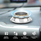 Wuyaoyao Car Air Freshener, Rotating Solar Energy Car Fragrance Diffuser, Long Lasting Automotive Scents Air Freshener Diffuser, Mini Aromatherapy Air Purifier for Most Vehicles(White, Ocean)
