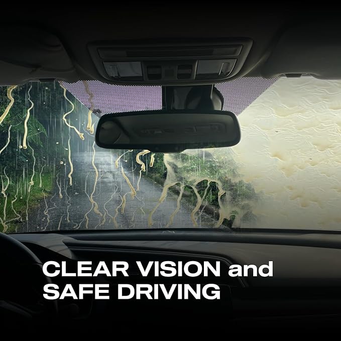 Nasiol GlasShield Nano Rain Repellent Spray Kit, Windshield&Glass Ceramic Coating, Super Hydrophobic to 30000 Miles, Super Easy Application Spray&Wipe, Clear Vision for Safe Driving, Easy Ice Removal