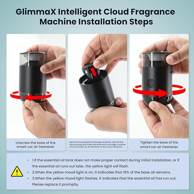 Smart Car Air Freshener Refill,2 Pack Refill For 4-6 Months,French Spice Made With Natural Plant Extracts,Refill Perfect for Intelligent Cloud Fragrance Machine. (Osmanthus Orchid)