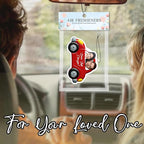 Personalized Valentine's Day Car Air Freshener with Pictures, I Love You, Drive Safe, Fun Couple Gift, Hanging 2Pack