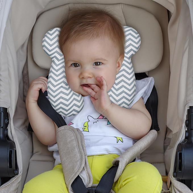 Baby Travel Pillow, Infant Kid's Cushion Soft and Skin Friendly for Car Seat, Pushchair and Stroller (Style C)