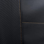 Flying Banner car seat Covers Protects Leopard Printing Velvet Faux Leather Carbon Fiber Front Pair Carbon Fibre (Leopard Black, Front Pair)