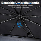 Sun Shade for Car Windshield: Windshield Sun Shade and 10 Skeletons,Protect Car from Sun Rays & Heat Damage Keep Cool and Protect Interior-56 L X 31" W