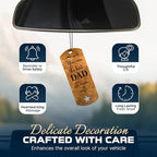 Car Fragrance for 365 Days FreshWood Best Dad Ornament ❘ Gift for Dad ❘ Rear View Mirror Wood Air Freshener ❘ Mirror Hanging scent ❘ Car Decorative Pendants ❘ Handmade Gift Car Essentials