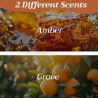 2 Pcs Wood Car Air Freshener Starter Refill Kit Car Odor Eliminator, Scent Deodorizer Vehicle Scent Diffuser for Cabin, Truck & Suv Visor Clip, No Clip Included (Amber, Grove)