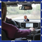 American USA President Car Air Freshener Card Pendant（8 Pack Refreshing Ice Scent） American Flag Gifts Merch Party Supplies Room Decor Accessories for Hanging Rearview Car Interior