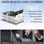 Coverado Front Seat Covers, 2 Pack Waterproof Seat Cover for Cars, Driver Seat Covers, Waterproof Car Seat Protector, Leather Car Seat Cushions Universal Fit for Most Sedan, SUV, Trucks(Gray&Black)