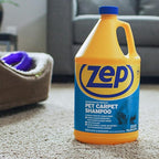 Zep Premium Pet Carpet Shampoo - 1 Gallon (Case of 2) ZUPPC128 - Concentrated Pro Formula Removes Tough Pet Stains and Odors