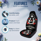 GENANY Skeleton Couple Car Seat Covers Set of 2, Breathable Front Seat Covers for Truck Sedan SUV, Couple Car Accessories, Favorite Weirdo Gift for Women Men