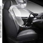 Full Coverage Faux Leather Car Seat Covers Full Set,Automotive Seat Covers for Cars,SUVs Pick-up Truck, Car Seat Cushion, Black and Grey Seat Covers,Front Seat Cover,Car Seat Protector