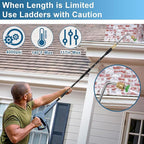 Upgraded Pressure Washer Extension Wand,Up to 115in,4000 PSI Gutter Cleaner Attachment with 6 Tips,1/4"Quick Connect, Leak-Resistant Ring