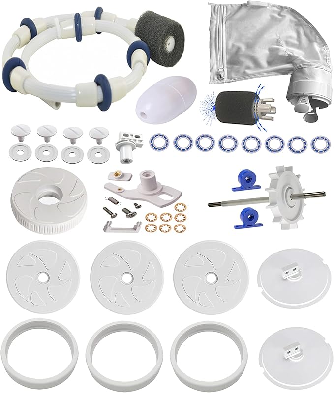 ATIE Pool Cleaner Tune Up Rebuild Kit A49 Compatible with Polaris 280, TR28P Pool Cleaner with Wheel, Tire, Drive Shaft, Turbine Bearing, All Purpoe Bag, Sweep Hose, Wheel Bearing, Tailsweep Pro