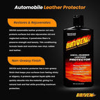 DRIVEN Vinyl/Rubber/Leather Protector with Rich Gels, Protective Polymers & UV Sunscreen - for Car, Boat, RV Interiors, Furniture, Apparel, Boots, & More - Prevents Fading, Cracking & Discoloration