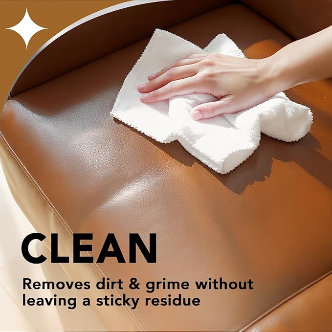 Weiman Leather Cleaner and Conditioner for Furniture - Cleans Conditions and Restores Leather Surfaces - UV Protectants Help Prevent Cracking or Fading of Leather Car Seats, Shoes, Purses