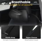 HOPON 2025 Upgrade Headrest Pillow for Tesla Model 3 Y S X,Car Neck Pillow with Breathable Fabric,Soft Pillow for Tesla,Memory Foam Tesla Accessories 1 Pack - Black