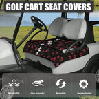 Biyejit Golf Cart Seat Covers with 4 Pockets Golf Cart Seat Towel Blanket Fits 2-Seat Golf Carts, Golf Cart Accessories