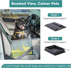 A 4 Pet Dog Car Seats for Small Dogs Under 25lbs – Safety Travel Booster Seat with Patent Buckles, Adjustable Leash – Reduces Anxiety & Road Trips – Frame Support for Cars, SUV, Pickup