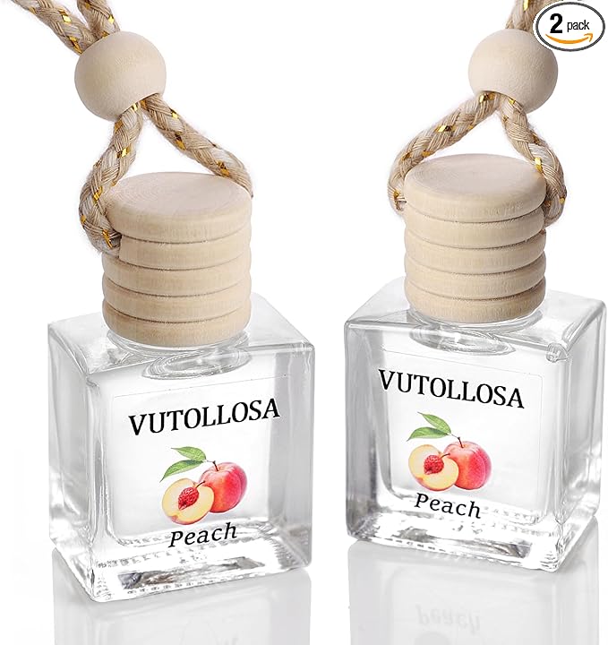 2-Pack Car Air Fresheners, Car Deodorizer, Juicy Peach Air Freshener – Long Lasting Hanging Car Air Freshener for Men and Women, Car Scent Diffuser by VUTOLLOSA
